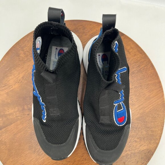 Champion Big Kids Rally Future Mid Casual Sneakers Black/Blue Boys Size 2 - Picture 3 of 15